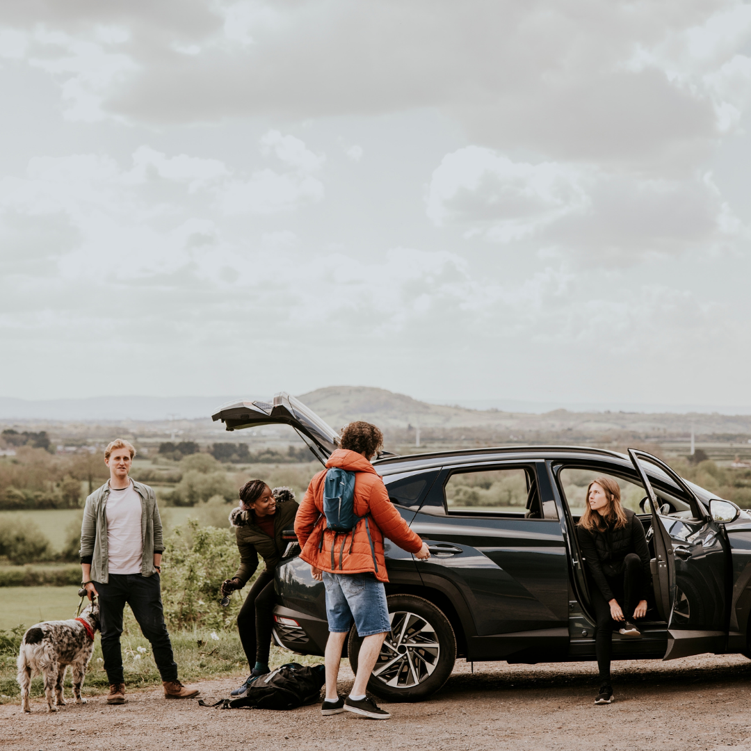 Friends on a road trip