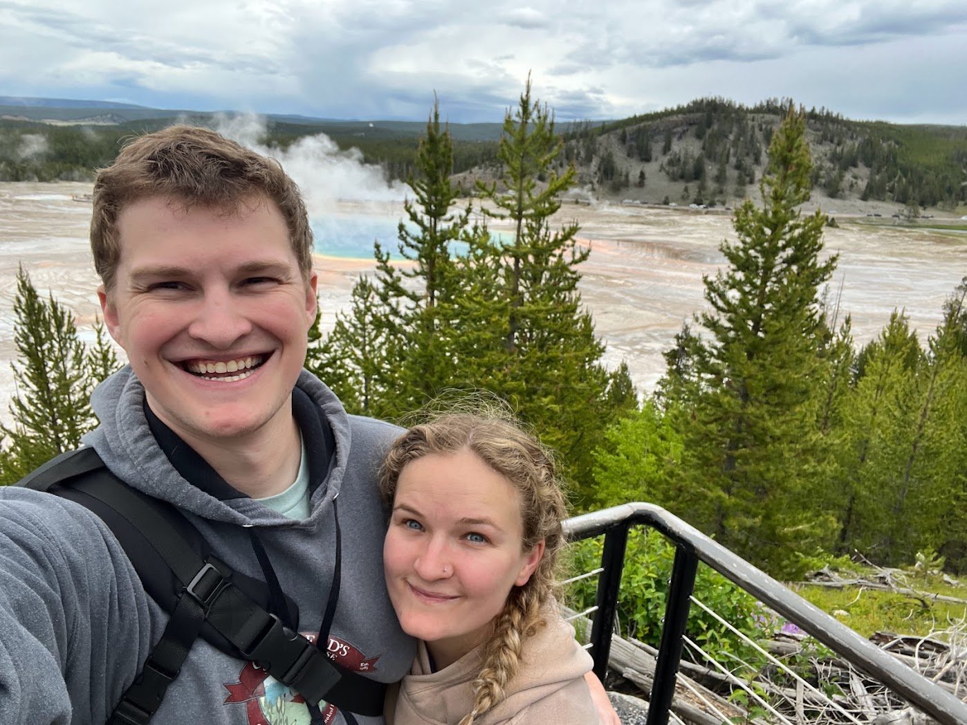 Rachel and her partner in Yellowstone