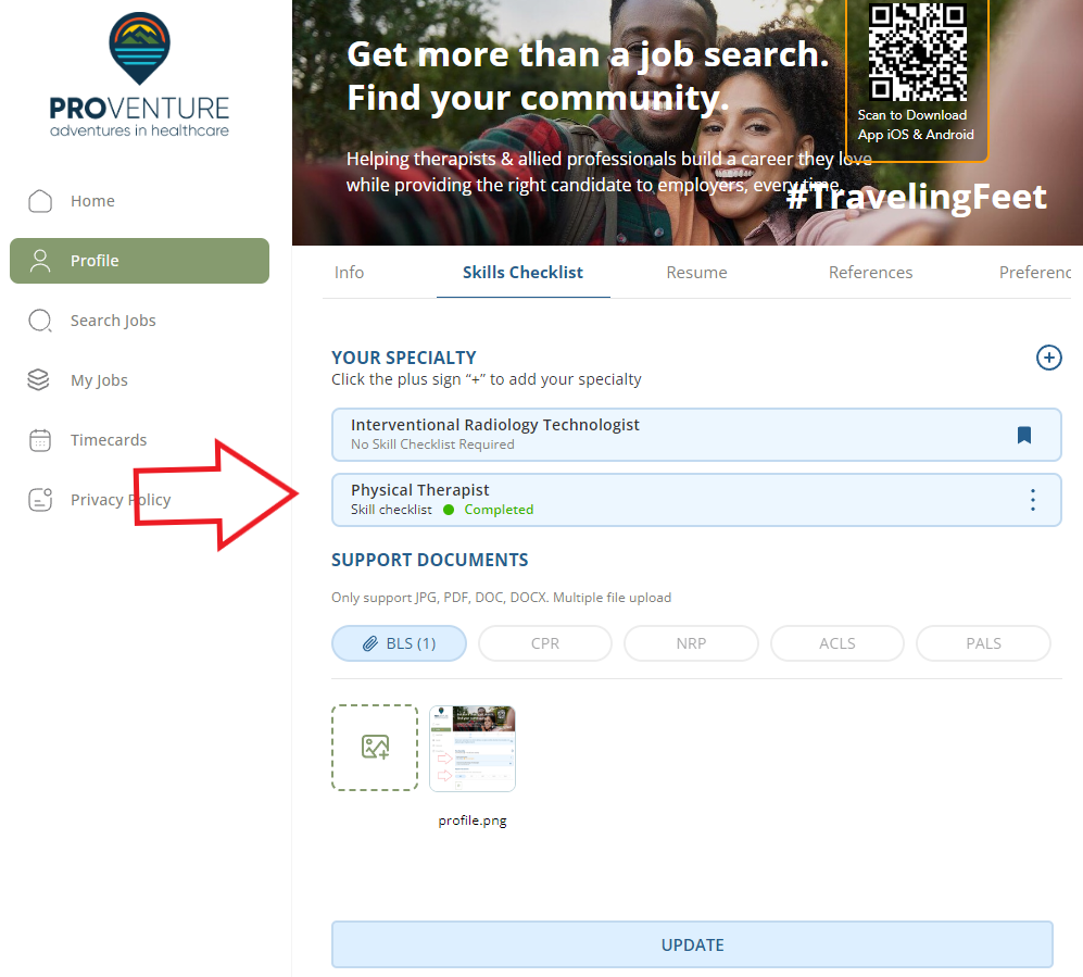 How to Edit Your Skills Checklist on a 100% Complete Profile in ProVenture