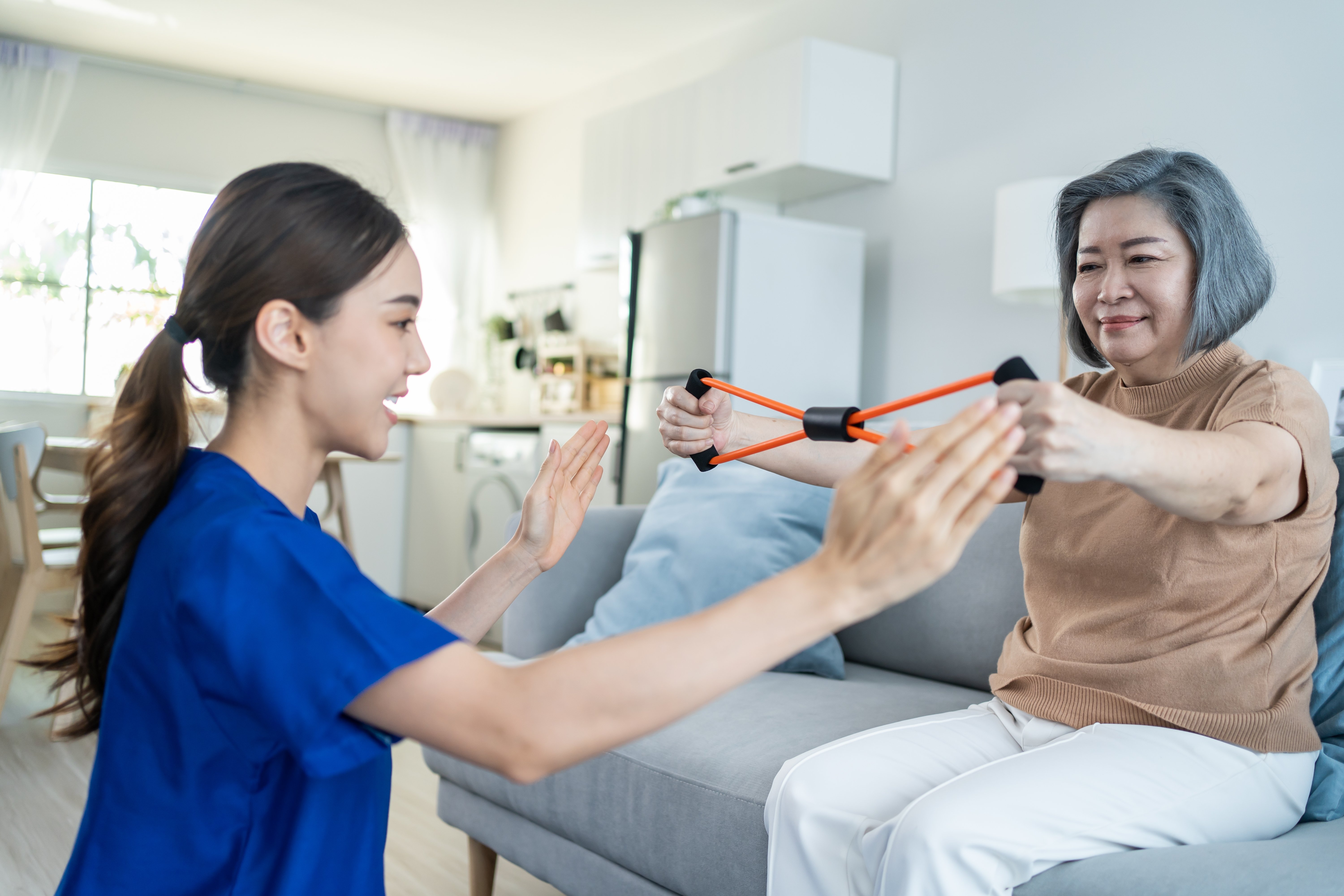 Physical therapist in a home health setting